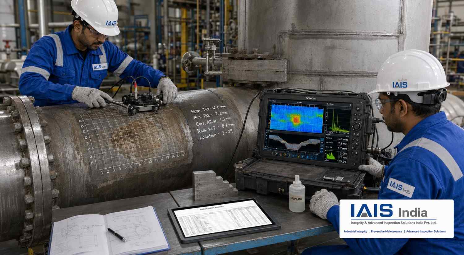 PAUT Corrosion Mapping and Remaining-Wall Assessment